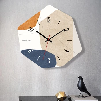 Стенни часовници за всекидневна, прости домашни часовници в скандинавски стил, стенни часовници, модерни и креативни стенен кварцов часовник