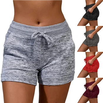 Летни Дамски разноцветни къси панталони за йога, Дамски памучни Меки удобни ластични стегнати къси панталони в стил мозайка, Размер S/M/L/XL/2XL