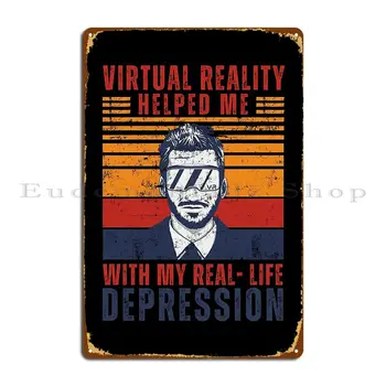 Терапевт Виртуална Реалност Therapy Group Vr Mental Health Метални Табели За Поръчка На Стенни Картини Home Home Ретро Лидице Знак Плакат