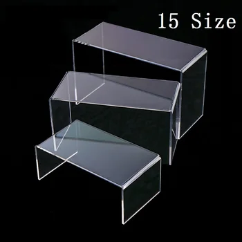 U-образна Акрилна витрина 15 размери, поставка за бижута, поставка за съхранение на куклено чаши, поставка за торта