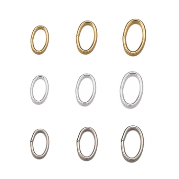 300/500 бр. метални овални преходни пръстени, разъемных пръстени, съединители за гривна 